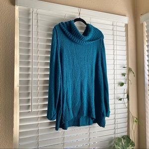 CASLON teal knit sweater